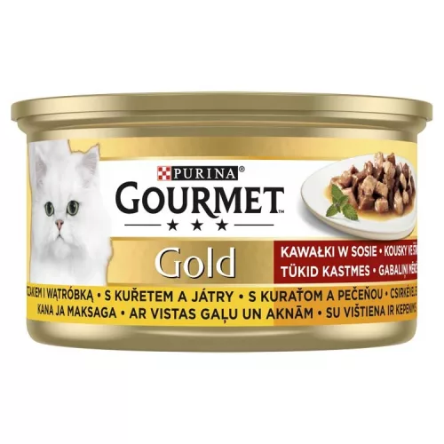 Gourmet Gold macska konzerv csirke&szív&máj 12x85g
