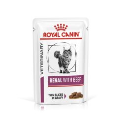   Royal Canin Veterinary Renal beef vesebetegség alutasak macskaeledel marha 12x85g