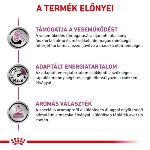 Royal Canin Veterinary Renal beef vesebetegség alutasak macskaeledel marha 12x85g