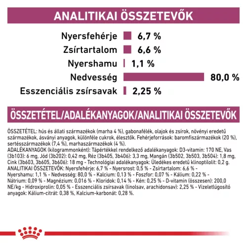 Royal Canin Veterinary Renal beef vesebetegség alutasak macskaeledel marha 12x85g
