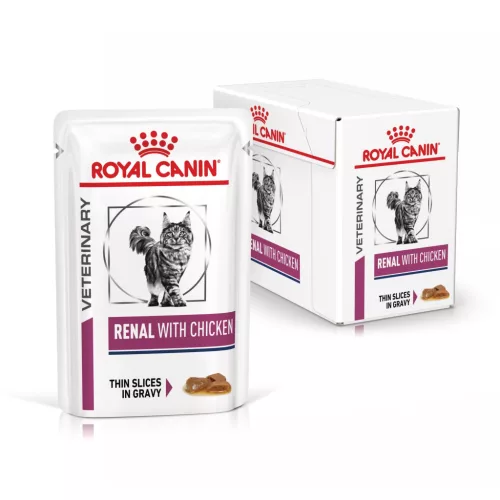 Royal Canin Veterinary Renal chicken vesebetegség alutasak macskaeledel csirke 12x85g