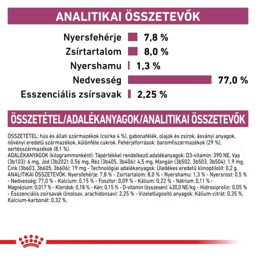 Royal Canin Veterinary Renal chicken vesebetegség alutasak macskaeledel csirke 12x85g