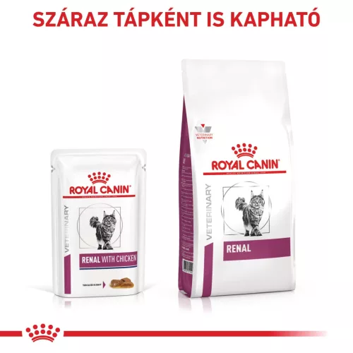Royal Canin Veterinary Renal chicken vesebetegség alutasak macskaeledel csirke 12x85g