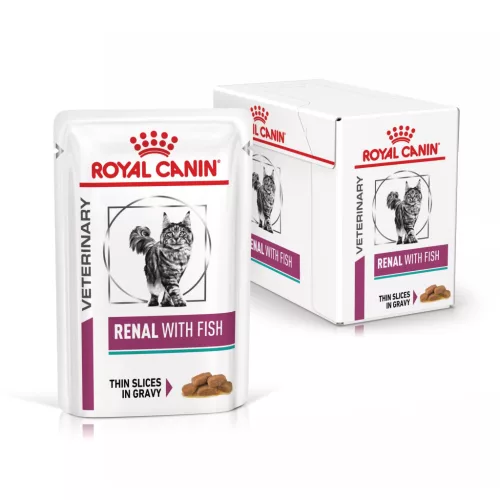 Royal Canin Veterinary Renal fish vesebetegség alutasak macskaeledel hal 12x85g