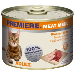 Premiere Meat Menu konzerv macska adult marha&csirke 6x200g