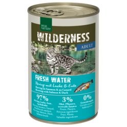   Real Nature Wilderness macska konzerv adult Fresh Water hering&lazac 6x400g