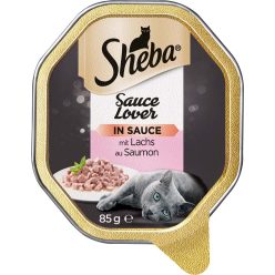 Sheba Sauce Lover macska tálka lazac 22x85g