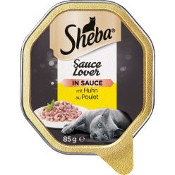 Sheba Sauce Lover macska tálka csirke 22x85g