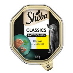 SHEBA macska tálka borjú&csirke 22x85g