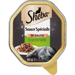 Sheba Sauce Spéciale macska tálka nyúl&zöldség 22x85g