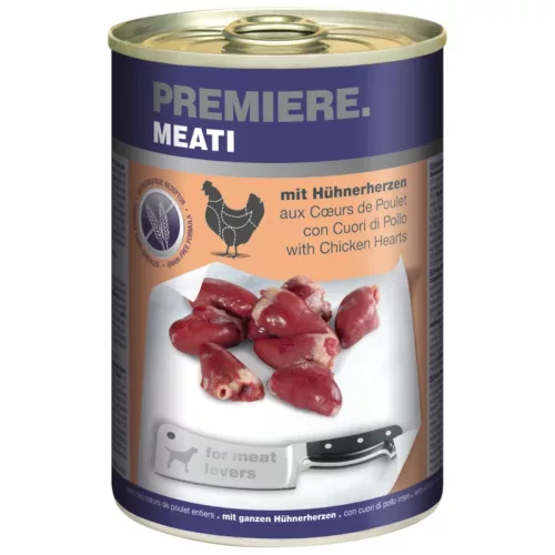 Premiere Meati kutya konzerv adult csirkeszív 6x400g