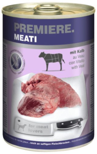 Premiere Meati kutya konzerv adult borjú 6x400g