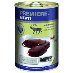 Premiere Meati kutya konzerv adult rénszarvas 6x400g