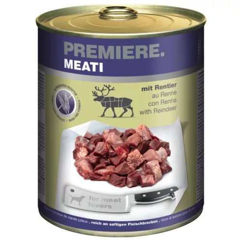 Premiere Meati kutya konzerv adult rénszarvas 6x400g