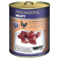 Premiere Meati kutya konzerv adult csirkeszív 6x800g