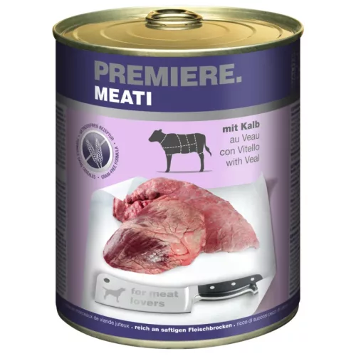 Premiere Meati kutya konzerv adult borjú 6x800g