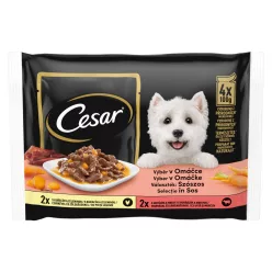 Cesar kutya tasak MP mártásos válogatás 4x100g