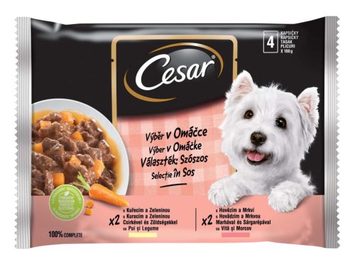 Cesar kutya tasak MP mártásos válogatás 4x100g