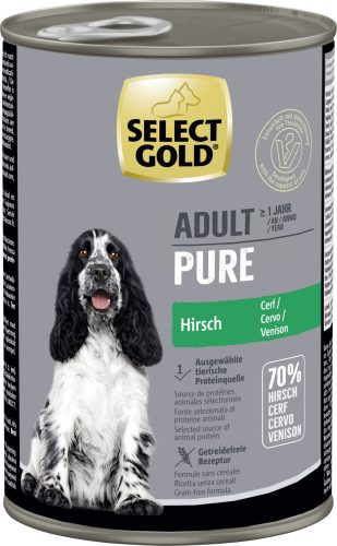 Select Gold Pure kutya konzerv adult szarvas 6x400g