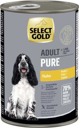 Select Gold Pure kutya konzerv adult csirke 6x400g