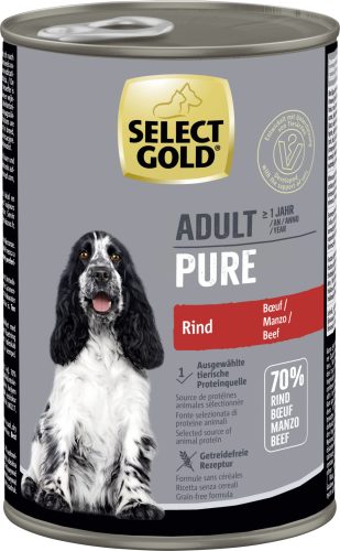 Select Gold Pure kutya konzerv adult marha 6x400g