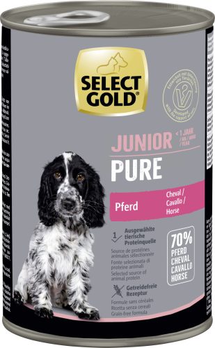 Select Gold Pure kutya konzerv junior lóhús 6x400g