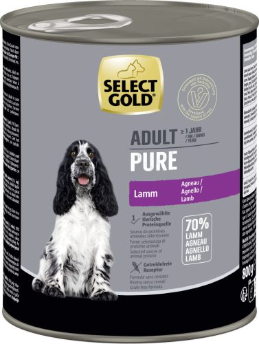 SELECT GOLD Pure kutya konzerv adult bárány 6x800g