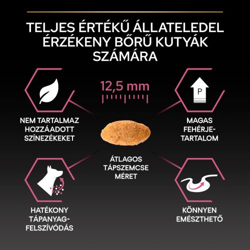 Pro Plan Medium Puppy Sensitive Skin lazacban gazdag száraz kutyaeledel 3kg