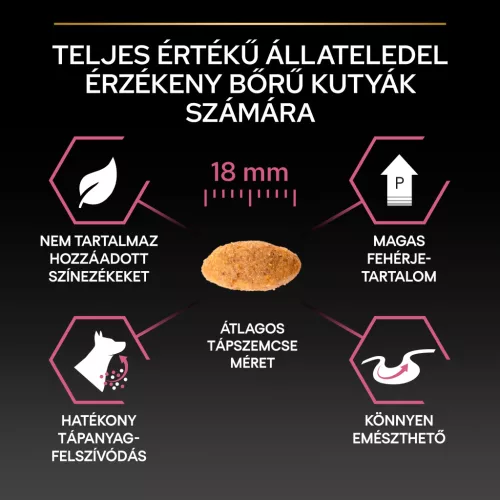 Pro Plan Medium Adult Sensitive Skin lazacban gazdag száraz kutyaeledel 3kg