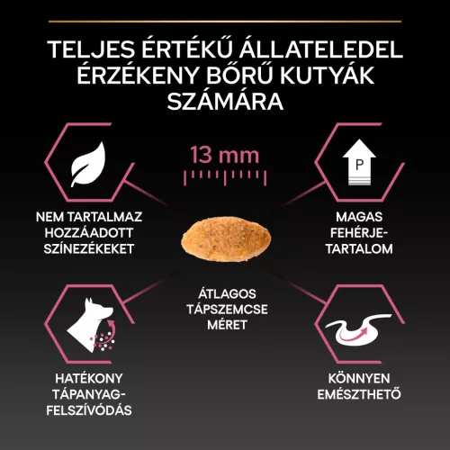 Pro Plan Small & Mini Adult Sensitive Skin lazacban gazdag száraz kutyaeledel 3kg