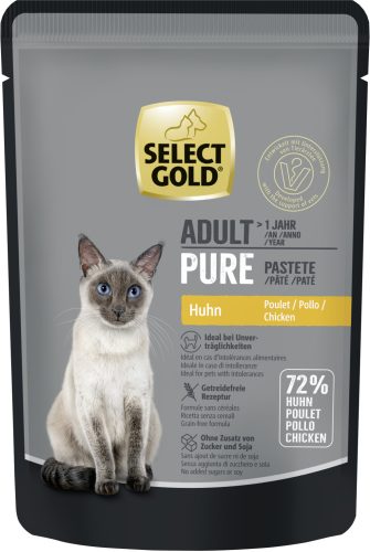 Select Gold Pure macska tasak adult csirke 12x85g