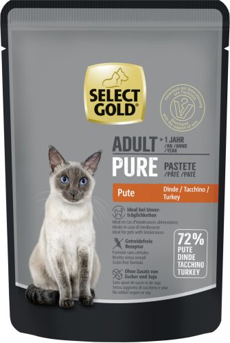 Select Gold Pure macska tasak adult pulyka 12x85g