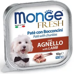 MONGE Fresh kutya tálka adult bárány 32x100g