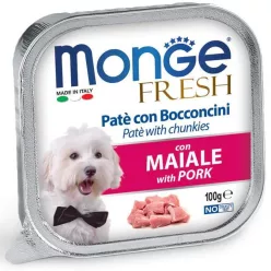 MONGE Fresh kutya tálka adult sertés 32x100g