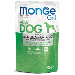 MONGE Grill kutya tasak adult bárány&zöldség 24x100g