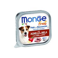 Monge Fruit kutya tálka adult bárány&alma 32x100g