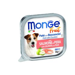 Monge Fruit kutya tálka adult lazac&körte 32x100g
