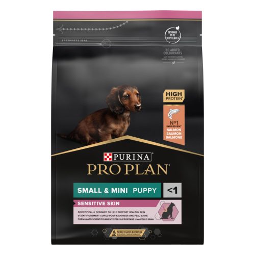 Pro Plan Small & Mini Puppy Sensitive Skin lazacban gazdag száraz kutyaeledel 3kg