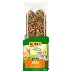   MultiFit Nature gabonamentes duplarúd kisemlősnek sárgarépa 2x50g