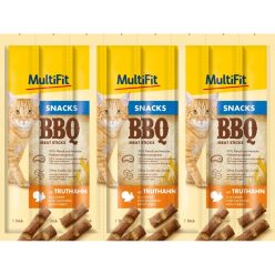 MultiFit BBQ Meat Sticks macska jutalomfalat pulyka 7x8x5g
