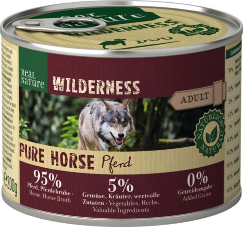 Real Nature Wilderness Pure Horse kutya konzerv adult lóhús 6x200g