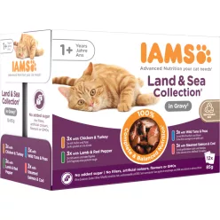   IAMS Advanced Nutrition Land&Sea Collection in gravy MP macska tasak 12x85g