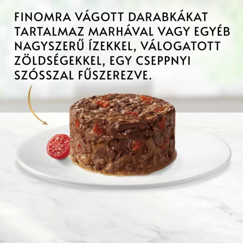Gourmet Gold macska konzerv savoury marha és paradicsom 12x85g