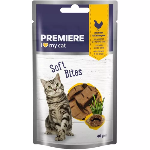 Premiere Soft Bites macska jutalomfalat csirke&macskamenta 40g