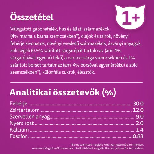 Whiskas száraz macskaeledel marha 1,4kg