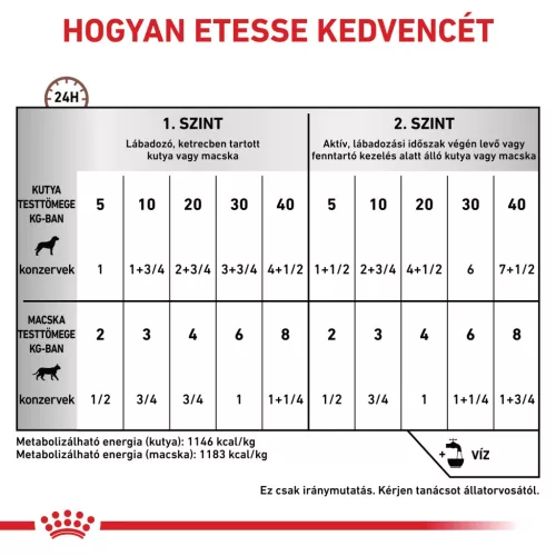 Royal Canin Veterinary Gastrointestinal Recovery Mousse felépülést segítő macskáknak és kutyákank nedves eledel konzerv 12x200g