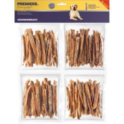 Premiere kutya jutalomfalat csirkemell csíkok 4x250g