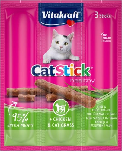 Vitakraft Stick macska jutalomfalat csirke&macskafű 3x18g
