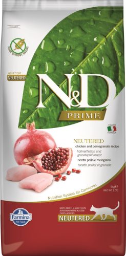 N&D Prime csirke&gránátalma steril adult száraz macskaeledel 5kg
