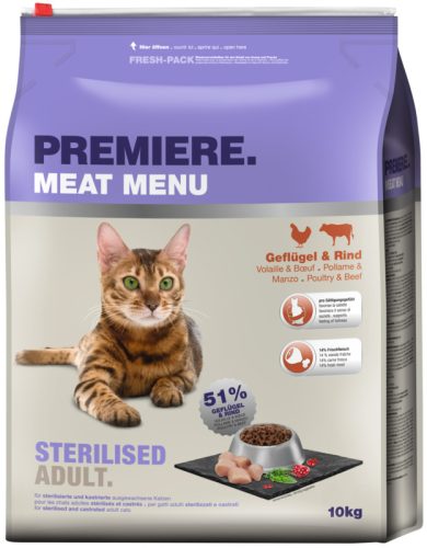 Premiere száraz macskaeledel sterilised szárnyas 10kg
